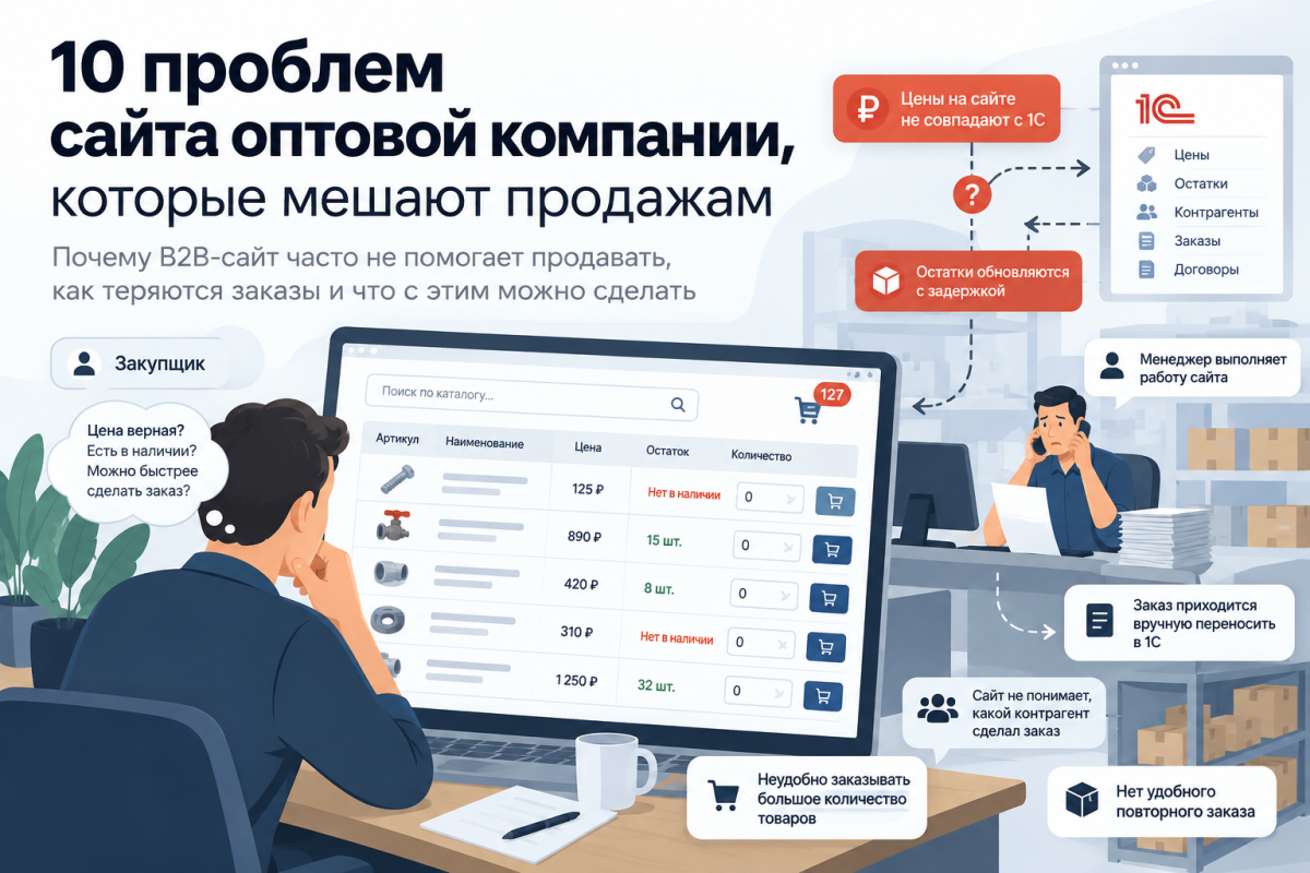 10 проблем сайта оптовой компании, которые мешают продажам