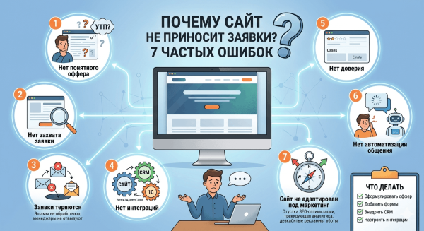 Почему сайт не приносит заявки — 7 частых ошибок