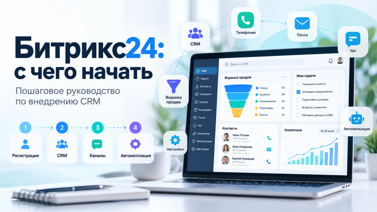 Битрикс24: с чего начать внедрение CRM — пошаговое руководство для бизнеса